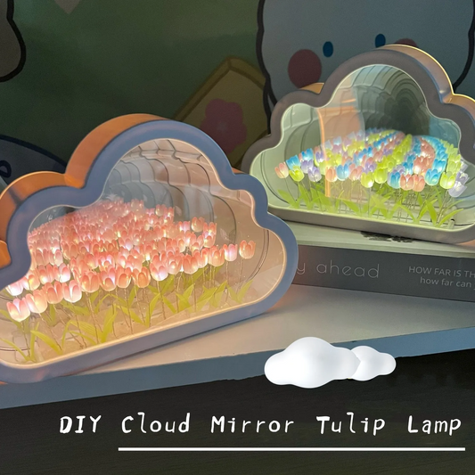 DIY Cloud Mirror Tulip Lamp