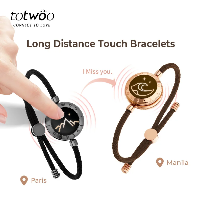 Totwoo Long Distance Touch Bracelets for Couples