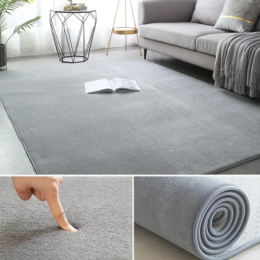 Grey Rugs Coral Velet Living Room Carpet