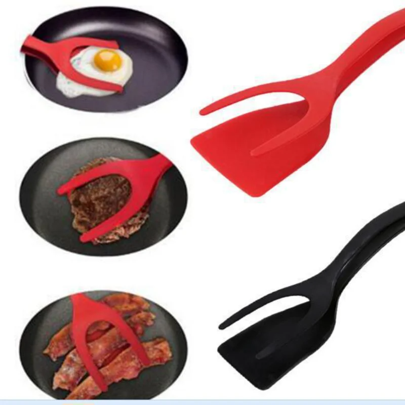 2-in-1 Spatula and Tongs for Breakfast Foods