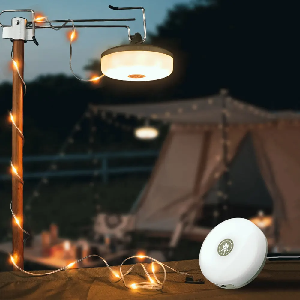 10M Camping String Lights with Lanterns