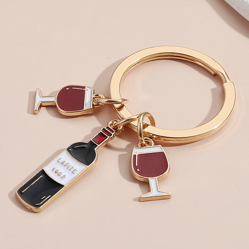 Enamel Keychain Beer Key Ring