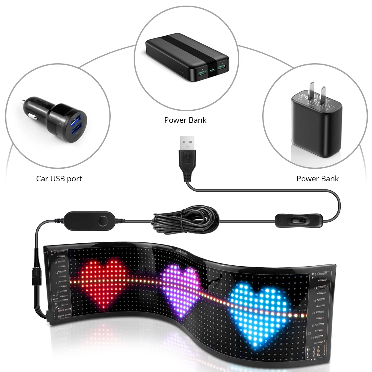 5V USB LED Matrix Light