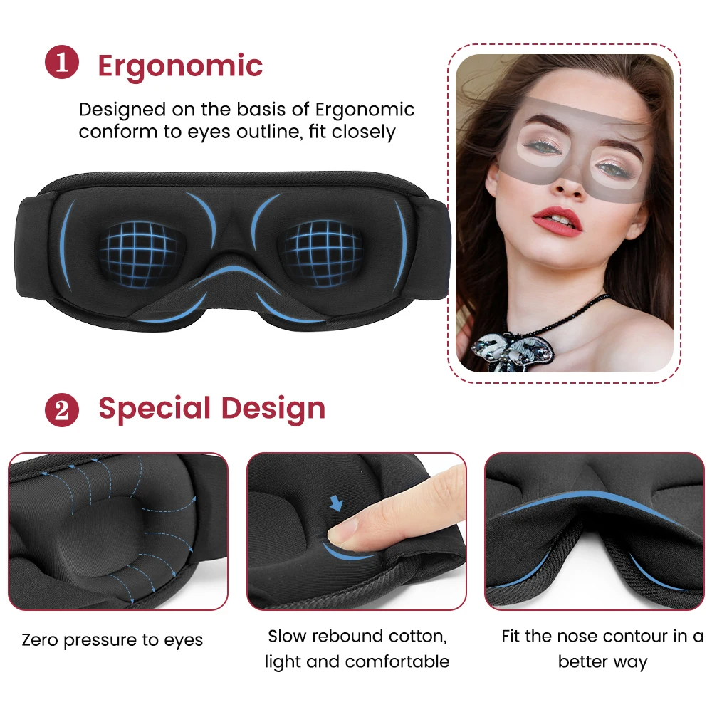 3D Sleep Mask for Side Sleepers