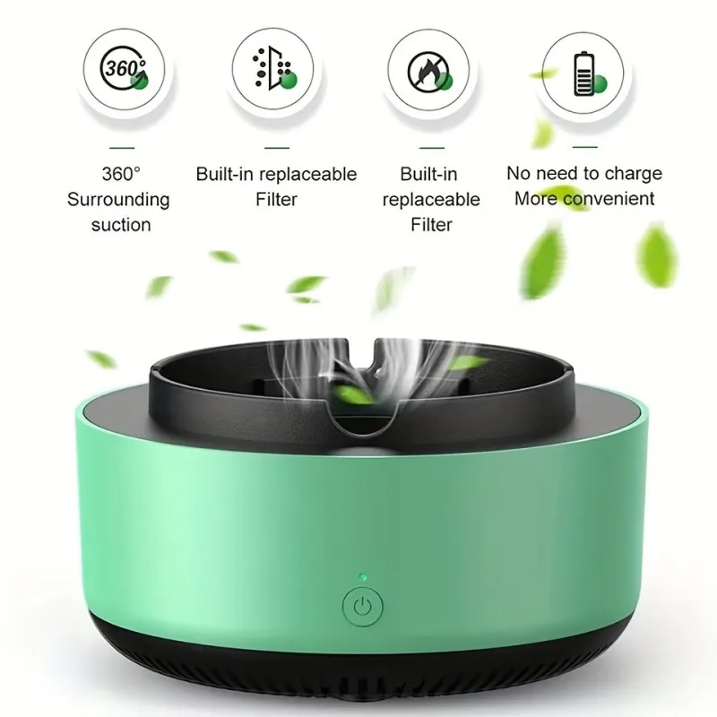 Multipurpose Intelligent Ashtray with Filter Air Purifier