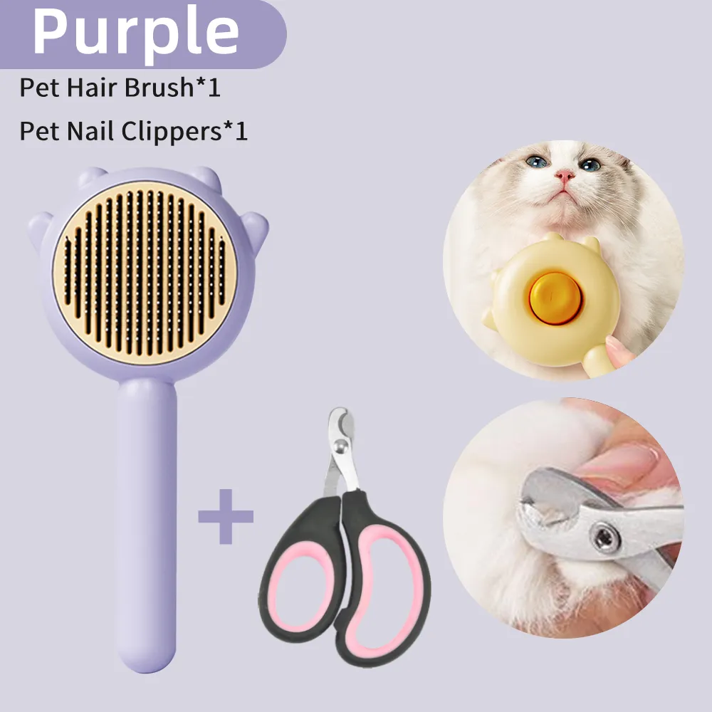 Pet Care Essentials: Needle Brush, Massage Comb, and Nail Clippers