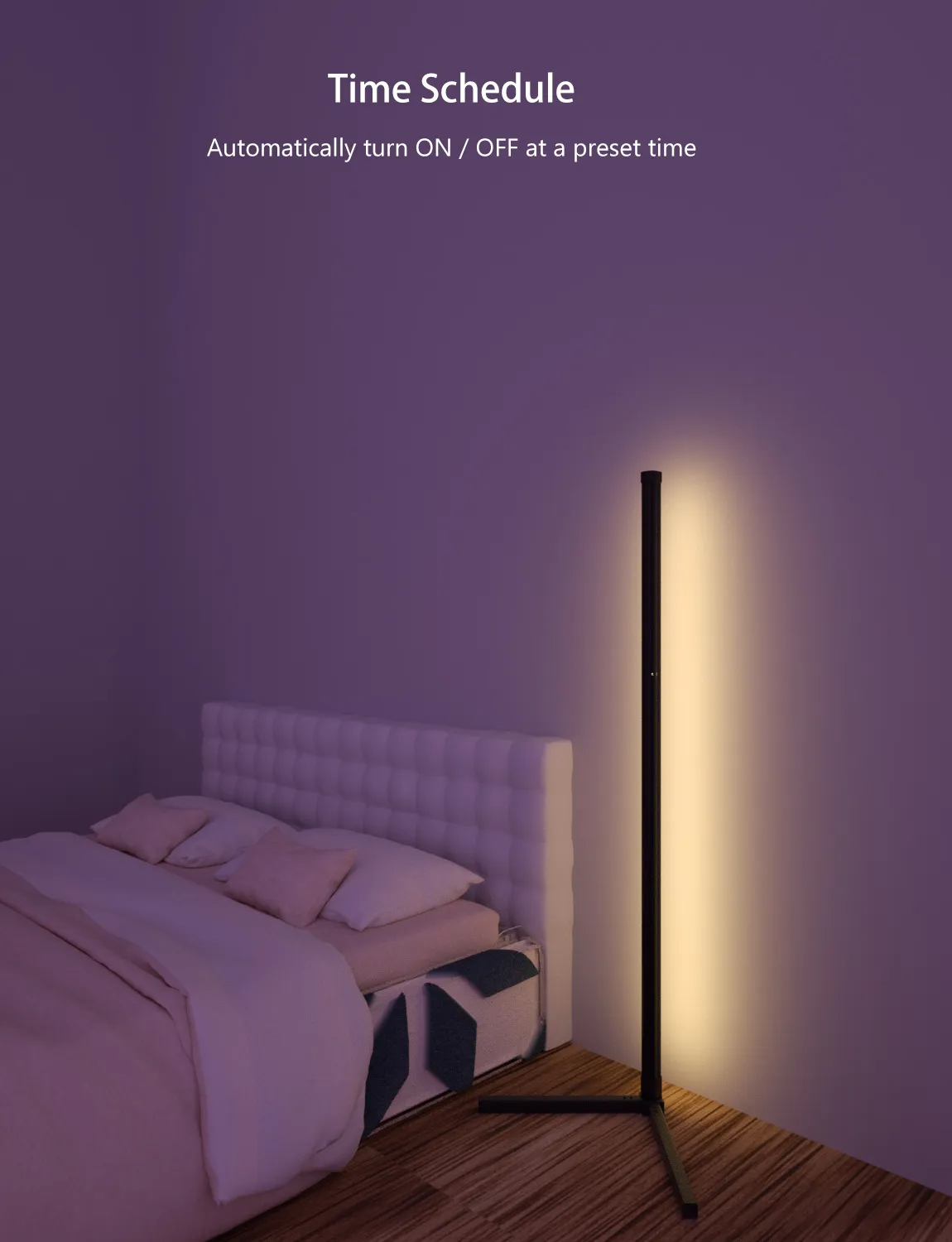 Music Sync RGB Floor Lamp with 16M Colors and App Control