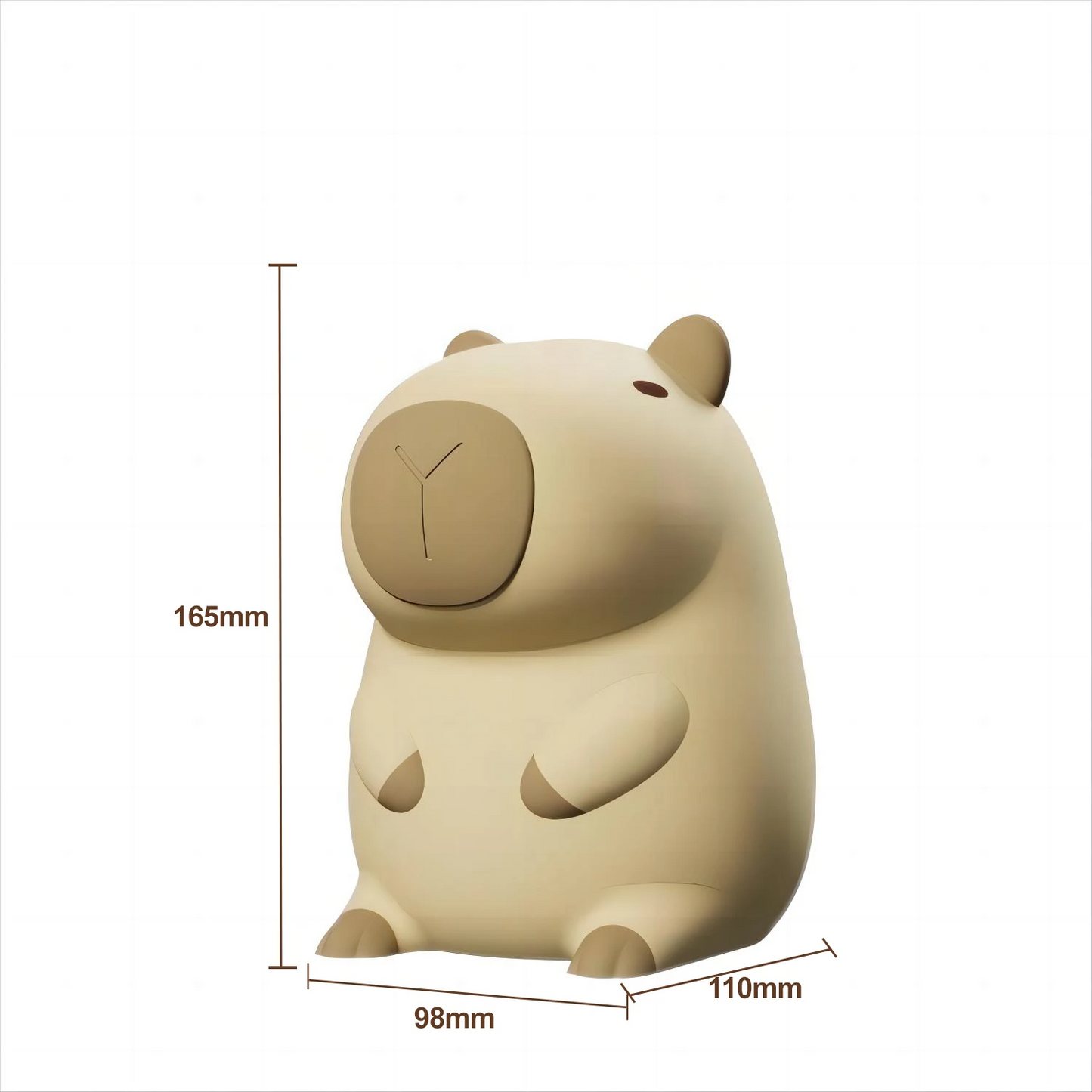 Cute Cartoon Capybara Silicone Night Light