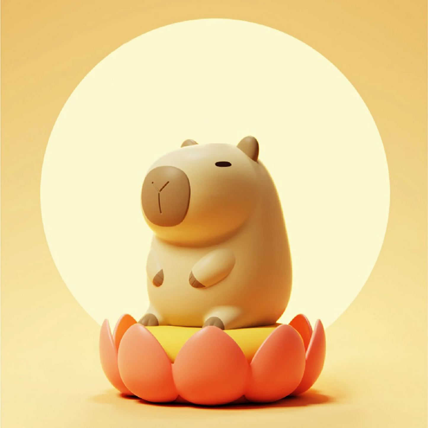 Cute Cartoon Capybara Silicone Night Light