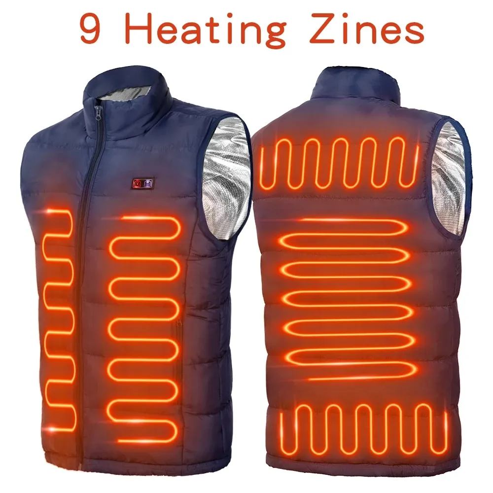 9 Heated Vest Zones Electric Heated Jackets